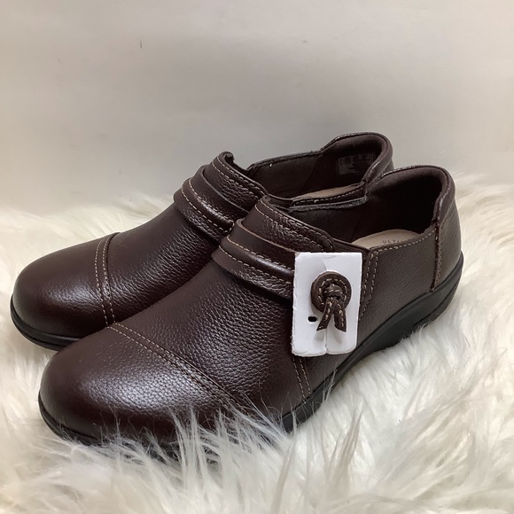 Clarks Cheyn Leather Cloudsteppers Slip On Moccasins - Picture 4 of 8